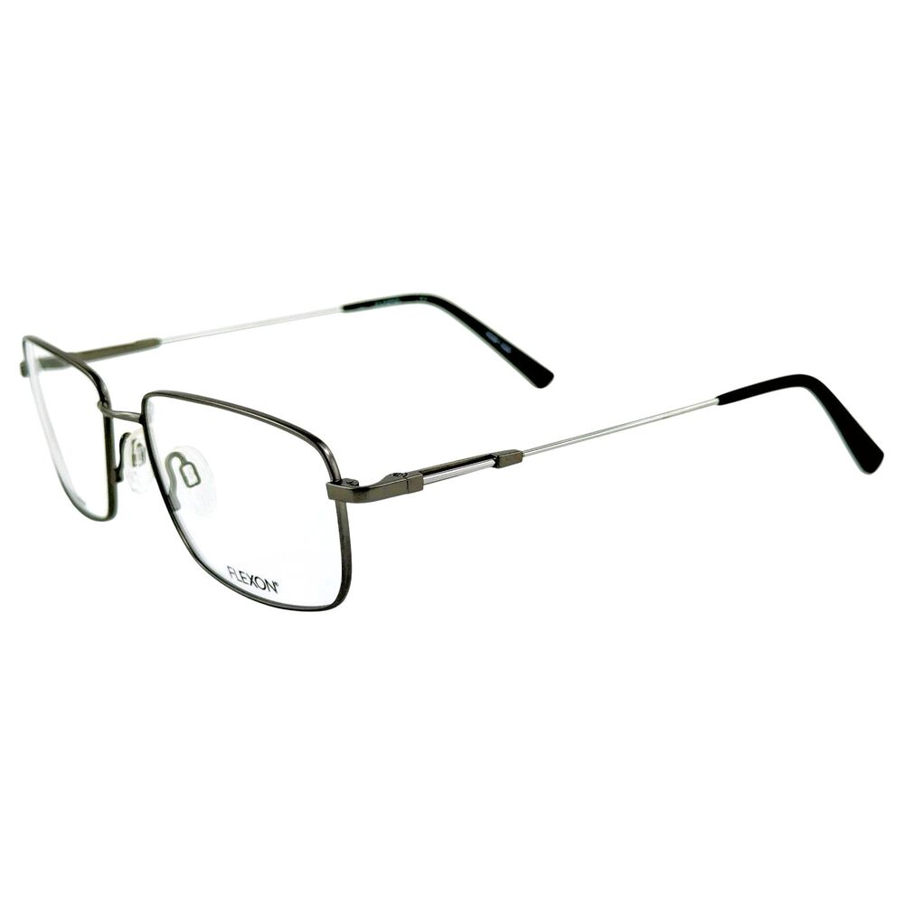 Flexon H6001 Mens Flexible Titanium Metal Eyeglass Frame 033 Gunmetal 57-17